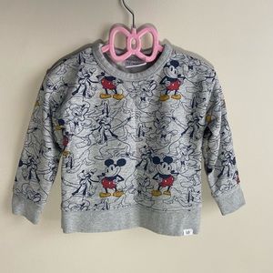 Boys baby sweater. Mickie Mouse and blue
